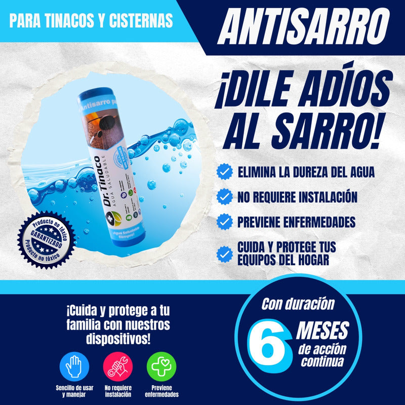 Suavizador De Agua Dr. Tinaco Antisarro 400-1100 Lts.