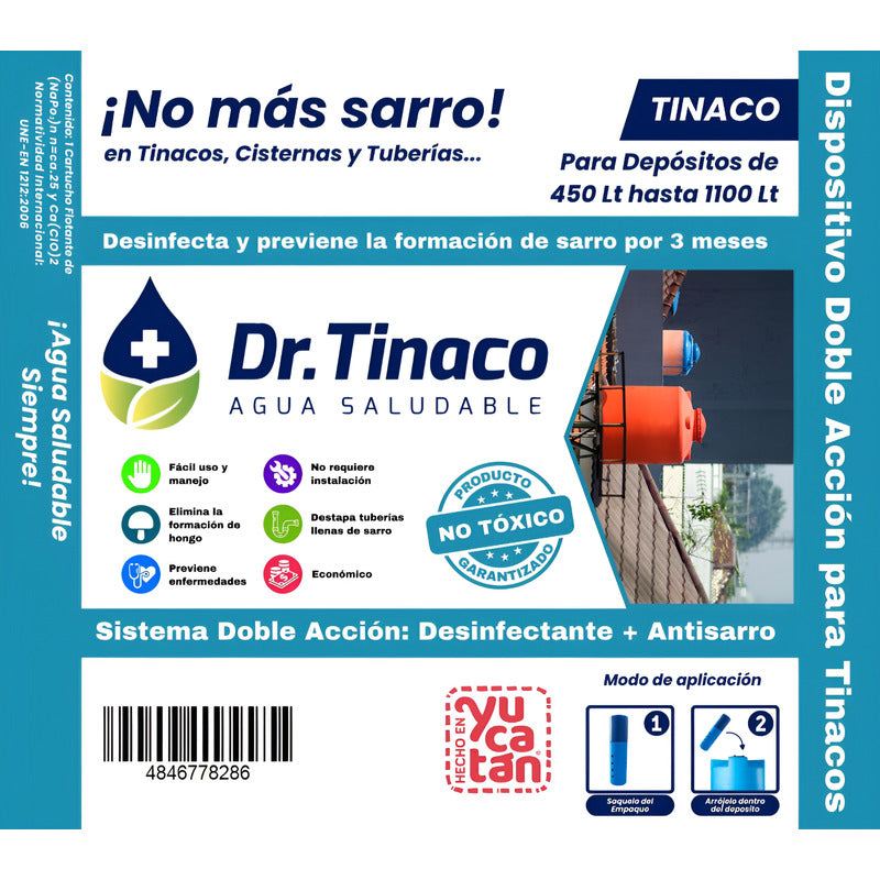 Dr. Tinaco Suavizador Anti Sarro + Desinfectante 5 Pack