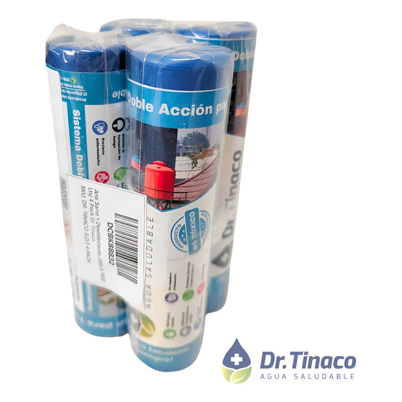 Anti Sarro + Desinfectante (450 A 1100 Lts) 4 Pack Dr Tinaco