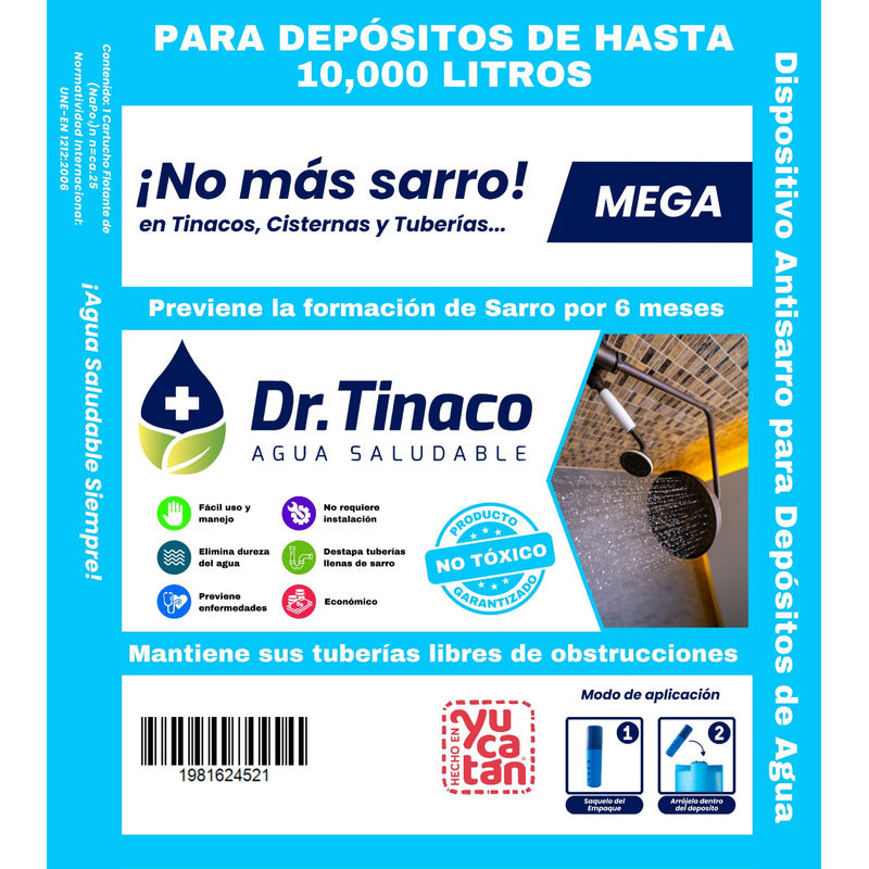 Suavizador De Agua Dr. Tinaco Antisarro Mega 10,000l