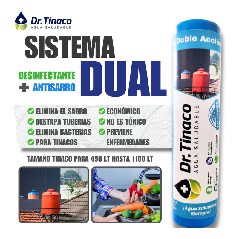 Dr. Tinaco Antisarro + Desinfectante 2 Pack 400-1100 Lts