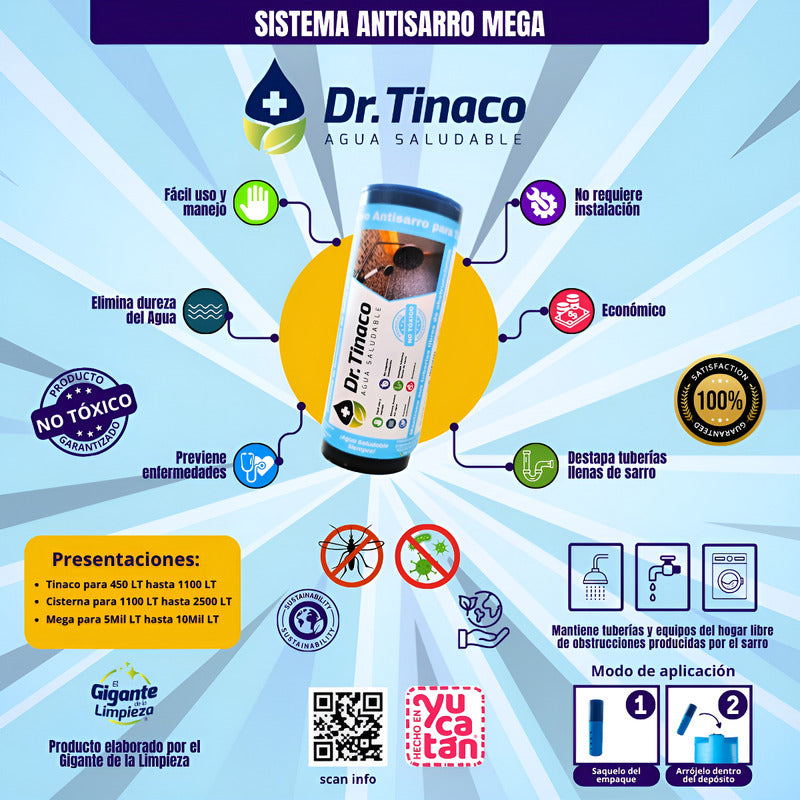 Suavizador De Agua Dr. Tinaco Antisarro Mega 10,000l