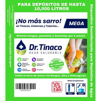 Dr. Tinaco Desinfectante Mega Para 5,000 A 10,000 Litros